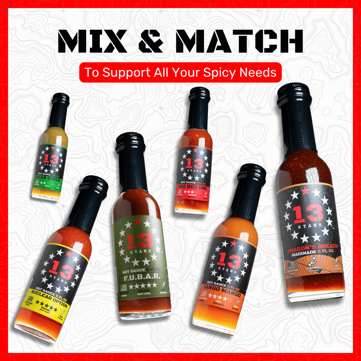 Big Red One - Hot Sauce - 13 Stars Hot Sauce