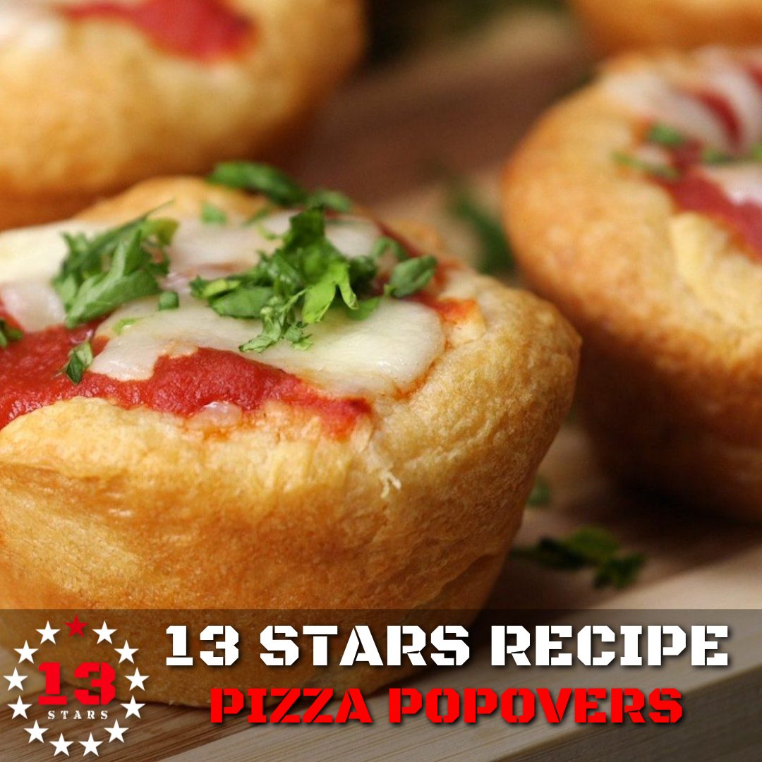 13 Stars - Hot Sauce - Recipes - Spicy Pizza Popovers