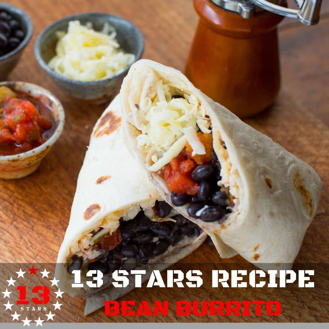 13 Stars Recipe Spicy Bean Burrito