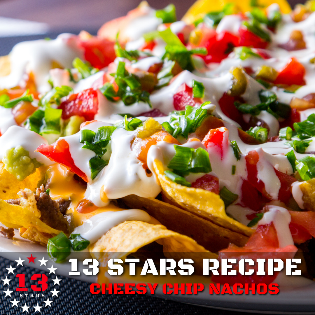 13 Stars - Hot Sauce - Recipes - Cheesy Chip Nachos