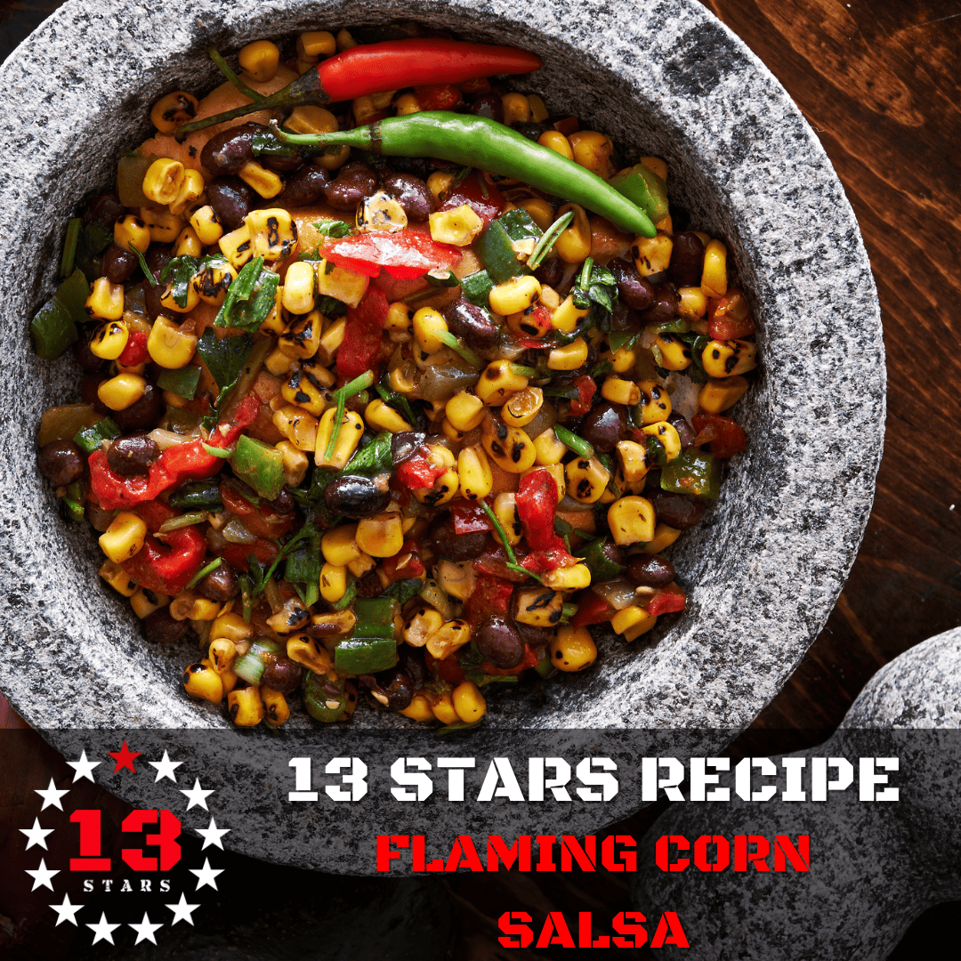 13 Stars Hot Sauce - Recipe - Flaming Corn Salsa