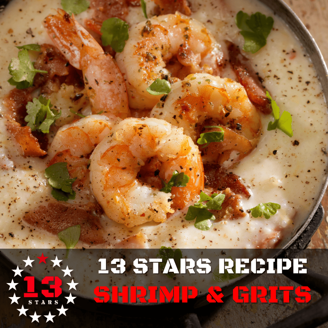 13 Stars Hot Sauce - Recipe - Shrimp & Grits