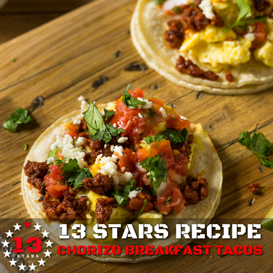 13 Stars Recipe Chorizo Breakfast Tacos