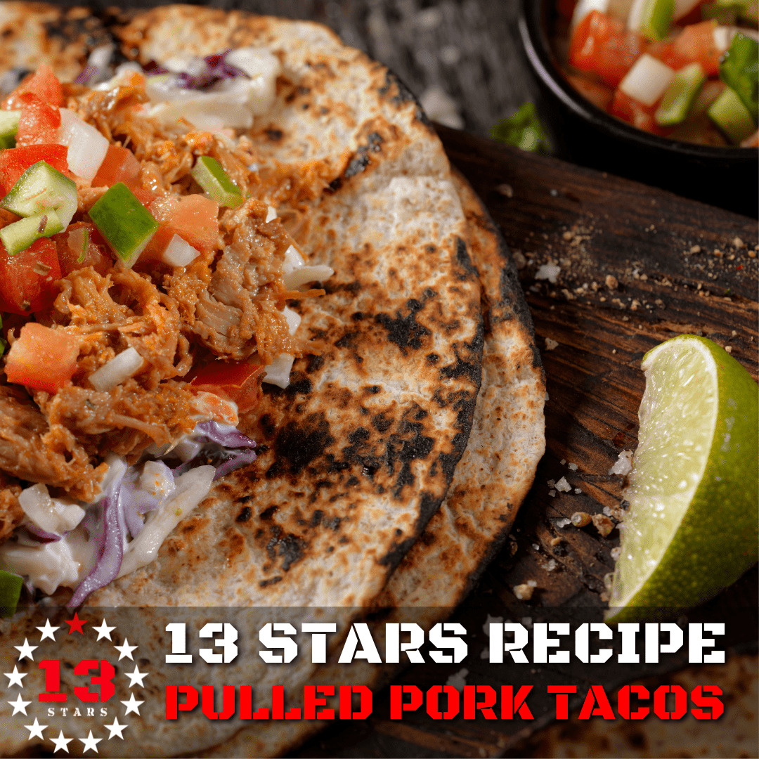 Pulled Pork Tacos - 13 Stars Hot Sauce