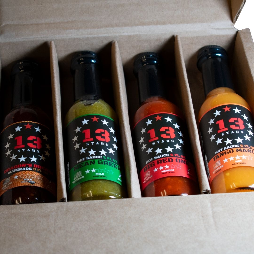 4 - Pack Variety Bundle - 13 Stars Hot Sauce