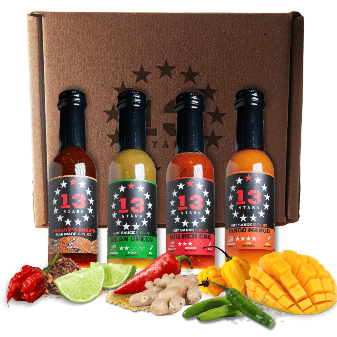 4 - Pack Variety - 13 Stars Hot Sauce