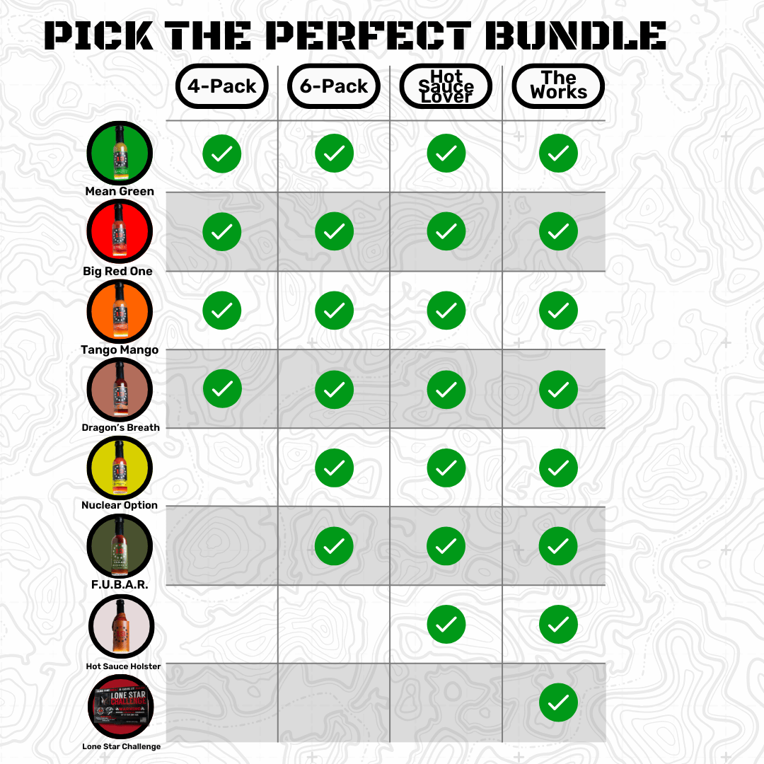 4 - Pack Variety Bundle - 13 Stars Hot Sauce