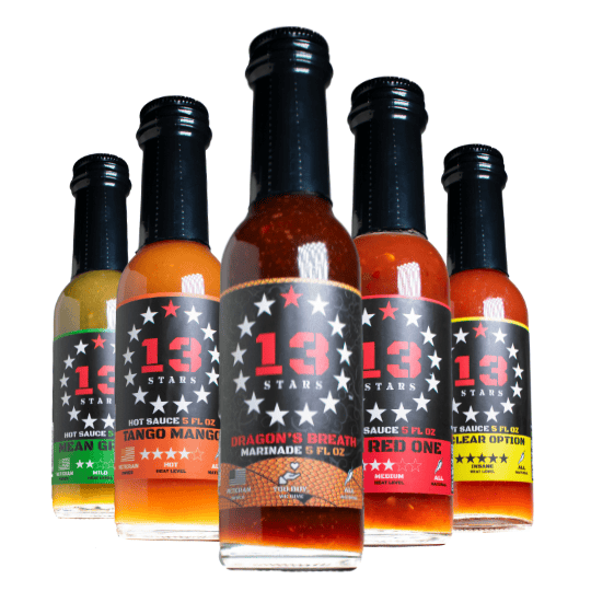 13 Stars Hot Sauce - 5-Pack Variety