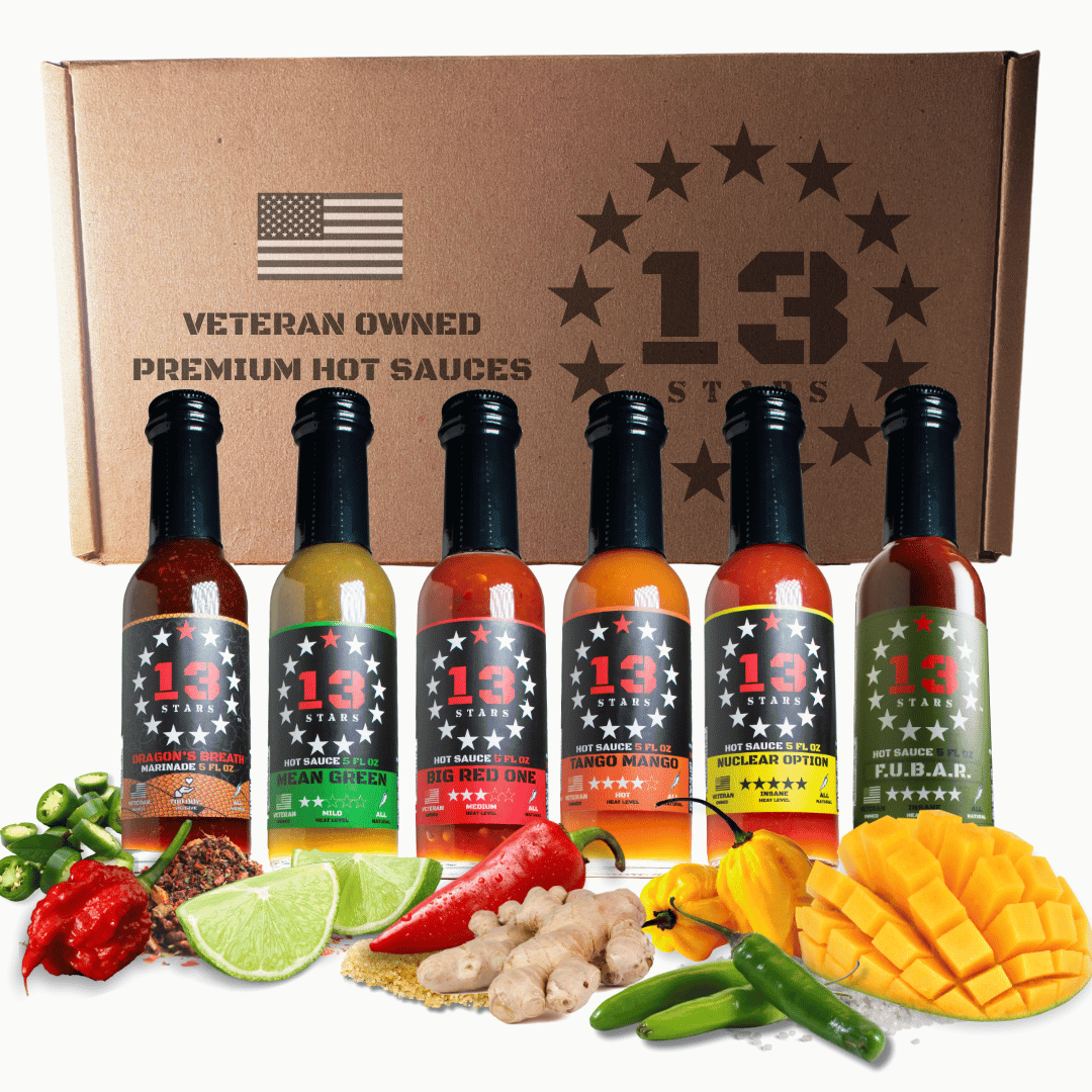 6 - Pack Variety - 13 Stars Hot Sauce