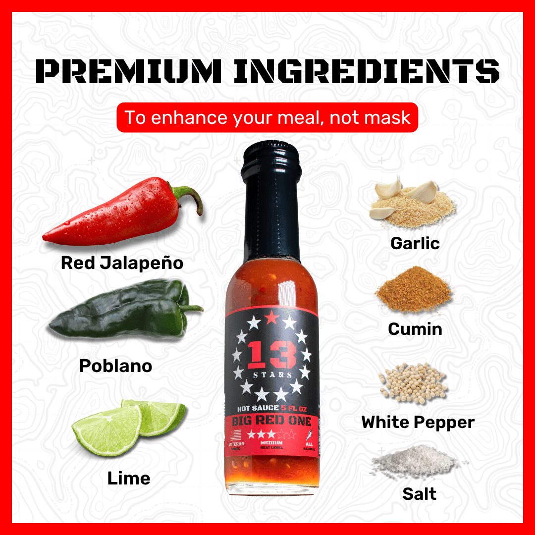Big Red One - Hot Sauce - 13 Stars Hot Sauce
